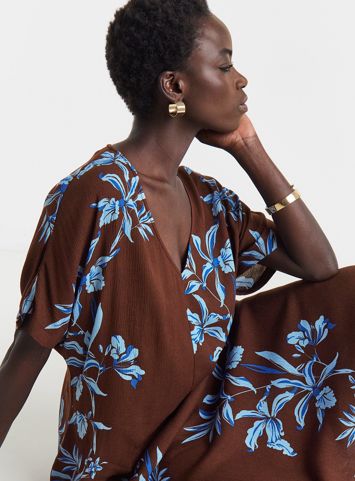 JD WILLIAMS Dropped Waist Kaftan Dress 22 - Image 3 thumbnail
